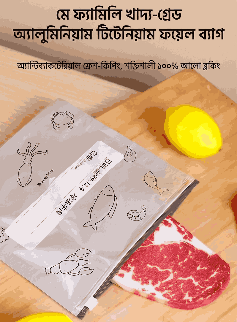 (20pcs) Zip lock Bag( মাঝারি ১০ পিচ + বড় ১০ পিচ}