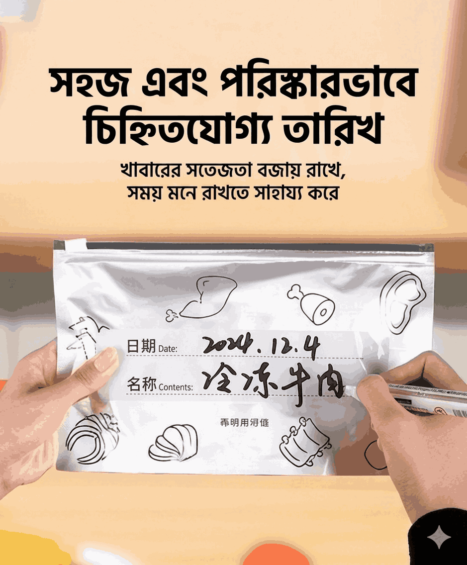 (10pcs) Zip lock Bag{মাঝারি সাইজ)